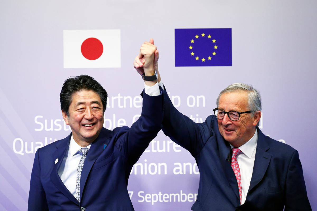 In Counterweight to China, EU, Japan Sign Deal to Link Asia
