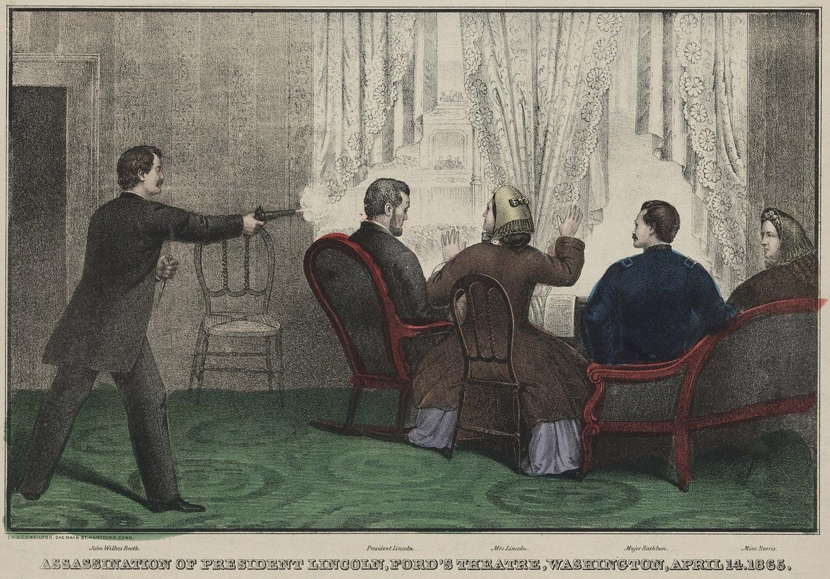 John Wilkes Booth assassinated Lincoln in Ford's Theater in 1865. (Everett Historical/Shutterstock)