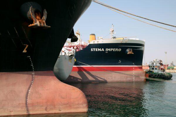 The British-flagged oil tanker Stena Impero is docked in Dubai after sailing from the Iranian port of Bandar Abbas where it was held for over two months, on Sept. 28, 2019.(Christopher Pike/AFP/Getty Images)