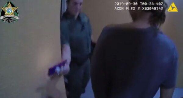 A sheriff’s body camera shows the moment actress Stacey Dash is arrested (Pasco County Sheriff’s Office)