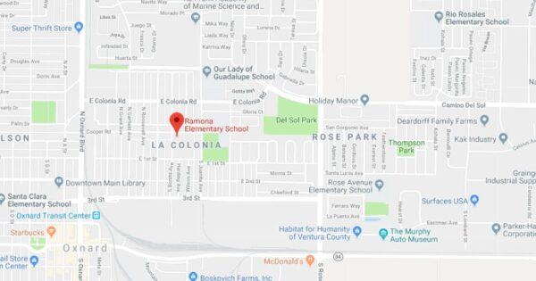 Police said she was dropping off her sister’s children at Ramona Elementary School when the crash occurred (Google Maps)