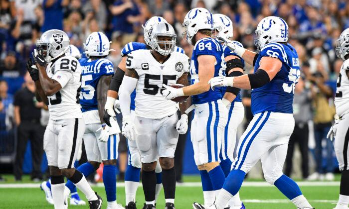 Raiders’ Vontaze Burfict Suspended for Rest of 2019 Season After Illegal Hit Against Colts