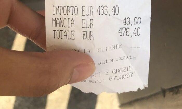 Italian Restaurant Faces Bevy of Tourist Complaints After $500 Bill Goes Viral