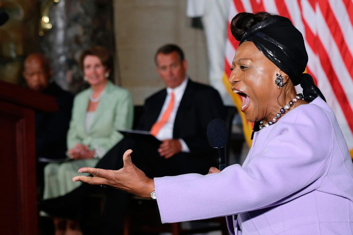 Contemporary opera singer Jessye Norman sings during a ceremony honoring the 50th anniversary of the March on Washington on July 31, 2013. (Win McNamee/Getty Images)