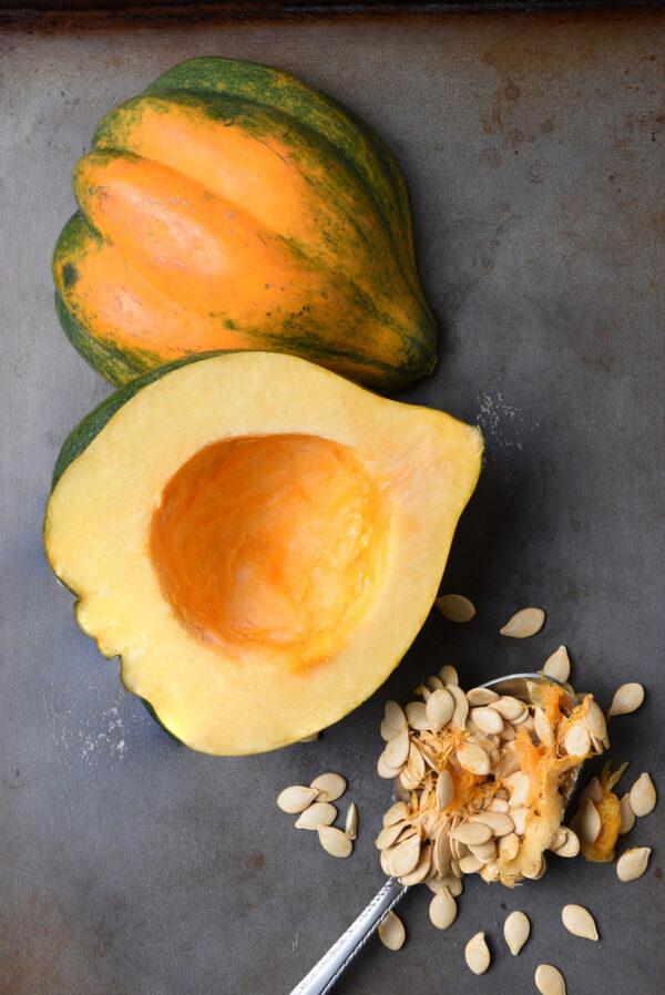 Acorn squash has a mild flavor that allows the bold flavors of the stuffing to shine. (Shutterstock)