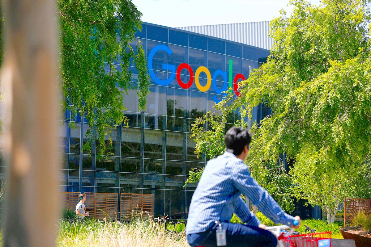 Google's main campus in Mountain View, Calif., on May 1, 2019. (Amy Osborne / AFP) (Photo credit should read AMY OSBORNE/AFP/Getty Images)