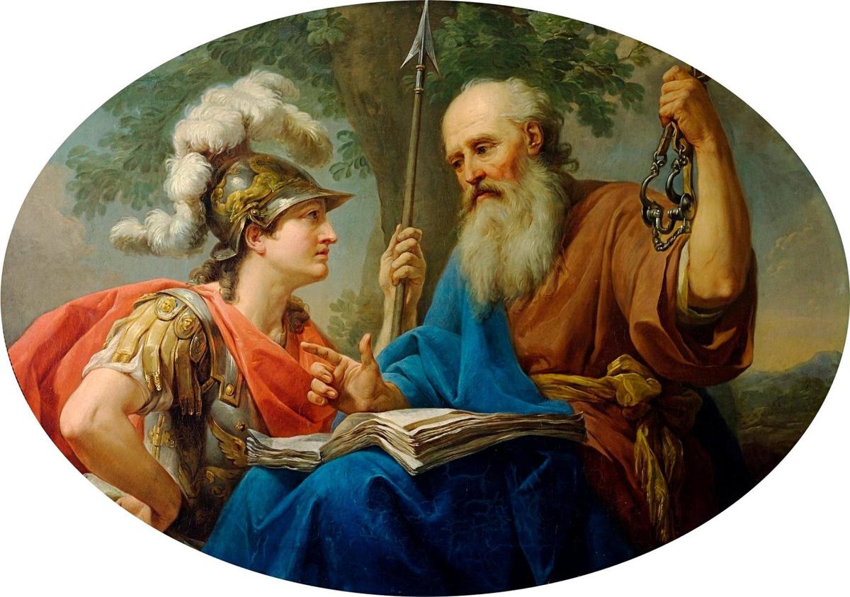(<a href="https://commons.wikimedia.org/wiki/File:Marcello_Bacciarelli_-_Alcibiades_Being_Taught_by_Socrates,_1776-77.jpg#/media/File:Marcello_Bacciarelli_-_Alcibiades_Being_Taught_by_Socrates,_1776-77.jpg">Marcello Bacciarelli</a>)
