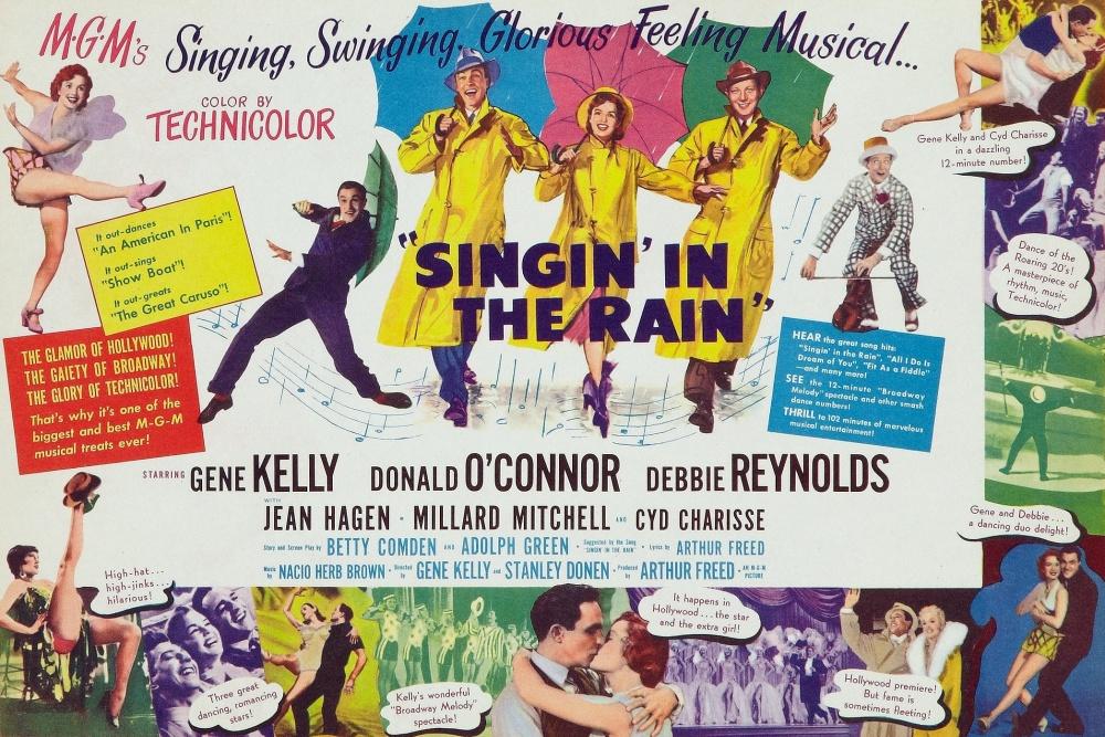 Poster for “Singin' in the Rain,” 1952, a film considered by some to be the best musical ever made. (Metro-Goldwyn-Mayer Studios)