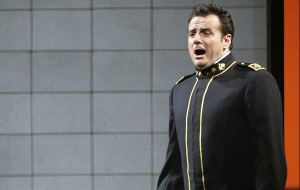 Marcello Giordani performs as Lt. B. F. Pinkerton in the final dress rehearsal of Giacomo Puccini's "Madame Butterfly" at the Metropolitan Opera, in New York on Sept. 22, 2006. (Mary Altaffer/AP Photo)