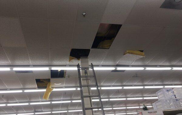 The ceiling of Big Lots during the search on Oct. 3. (Charlotte County Sheriff)