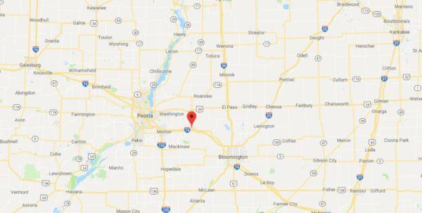 The deadly fire killed five people at a mobile home in Goodfield, Illinois, in April of this year.  (Google Maps)