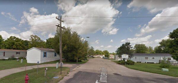 The fire took place at the Timberline Mobile Home Park in Goodfield, Illinois (Google Street View)