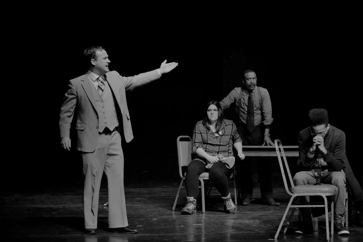 "Crossing the Bar" by Gary Wadley is about government authority trying to dictate what people should be reading and thinking.(Courtesy of CONSERVATIVE THEATER FESTIVAL)