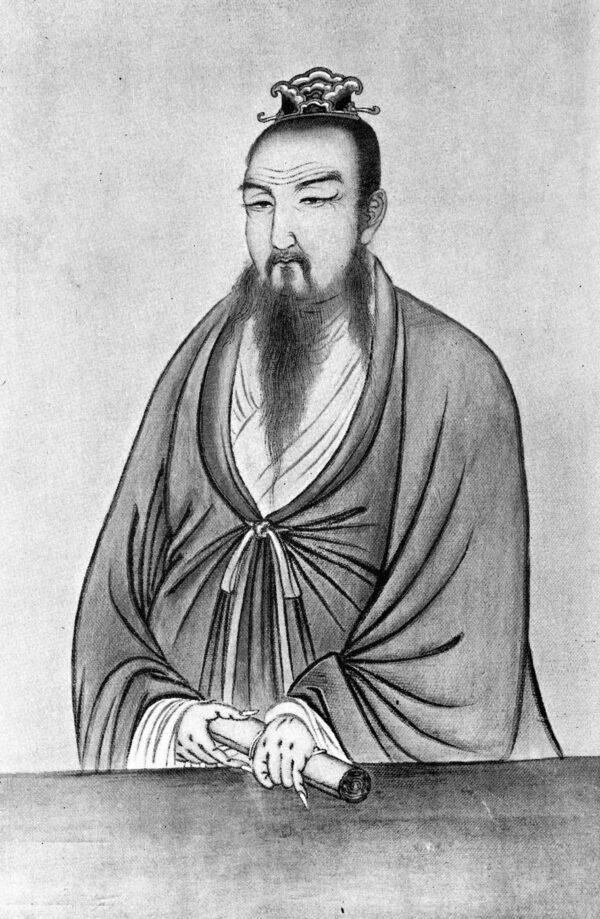 Chinese philosopher Confucius, or K'ung Fu-tzu (551–479 B.C.), circa 500 B.C. (Rischgitz/Getty Images)