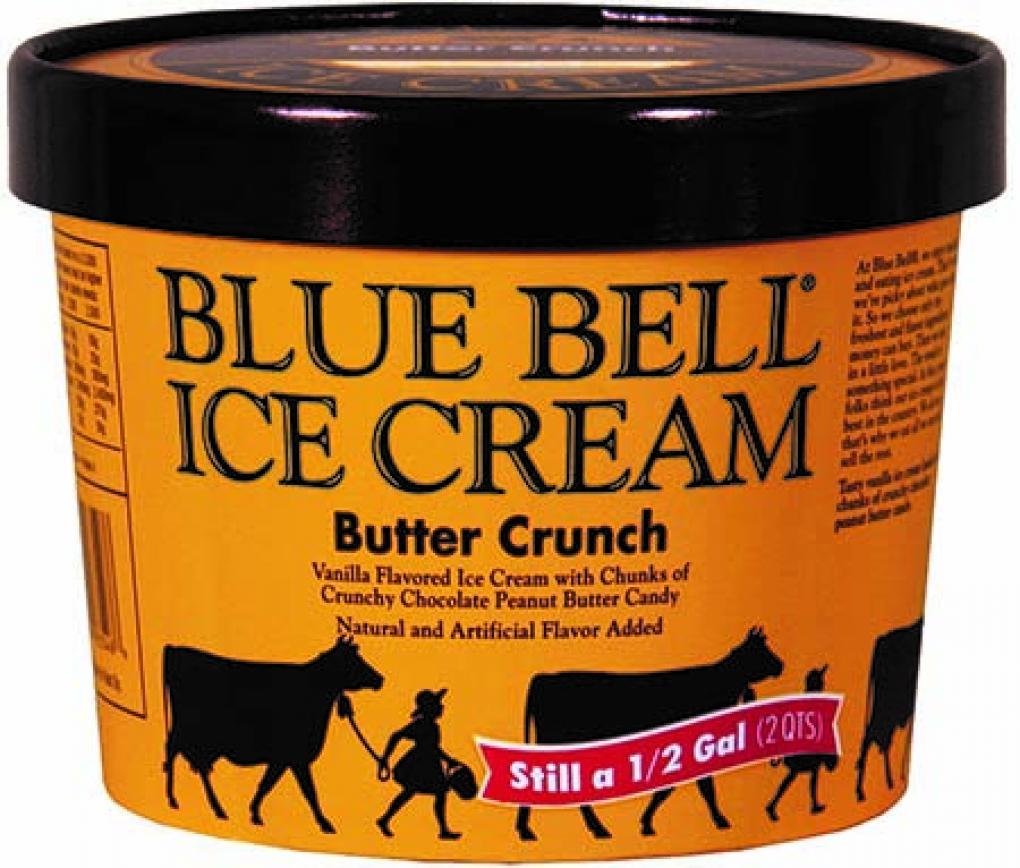 Blue Bell Ice Cream issued a recall for a select lot of half-gallon Butter Crunch Ice Cream. (FDA)