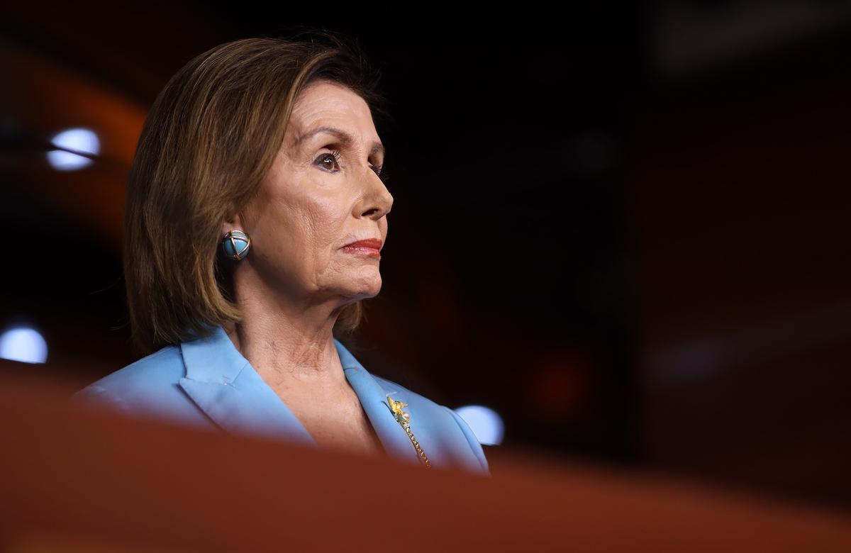 Speaker of the House Nancy Pelosi (D-Calif.) answers a question at the U.S. Capitol in Washington Oct. 2, 2019. (Win McNamee/Getty Images)