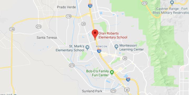 Oran Roberts Elementary School's location in El Paso, Texas. (Google Maps)
