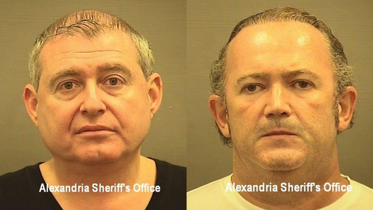 Lev Parnas (L) and Igor Fruman in undated mugshots. (Alexandria Sheriff's office)