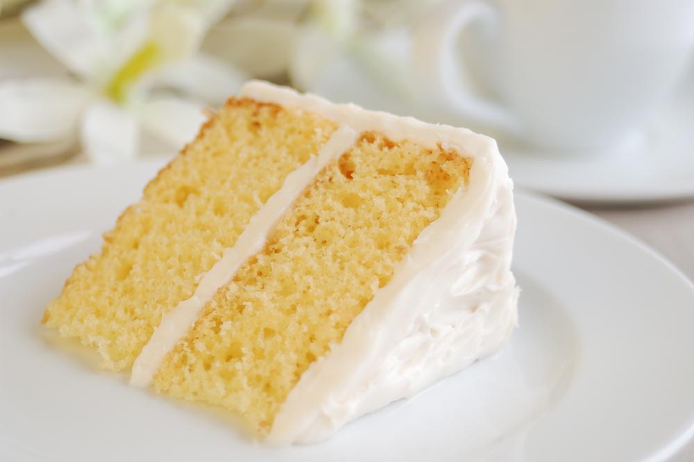 Yellow cake with vanilla frosting. (Shutterstock)