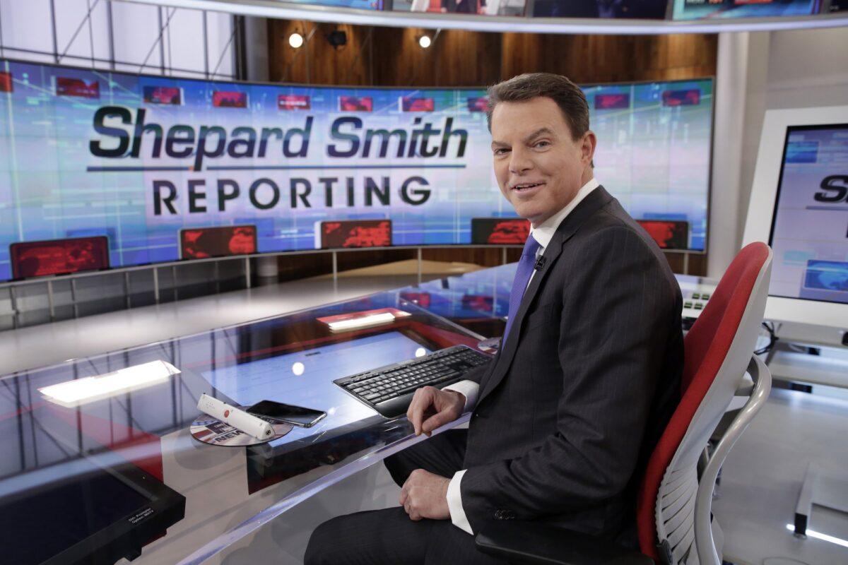 Fox News Channel chief news anchor Shepard Smith appears on the set of "Shepard Smith Reporting" in New York on Jan. 30, 2017. (Richard Drew/AP)