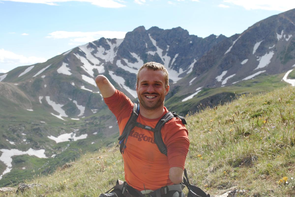 Kyle Maynard hiking Herman Gulch Trail in Colorado. (Photo courtesy of <a href="https://www.kyle-maynard.com/">Kyle Maynard</a>)