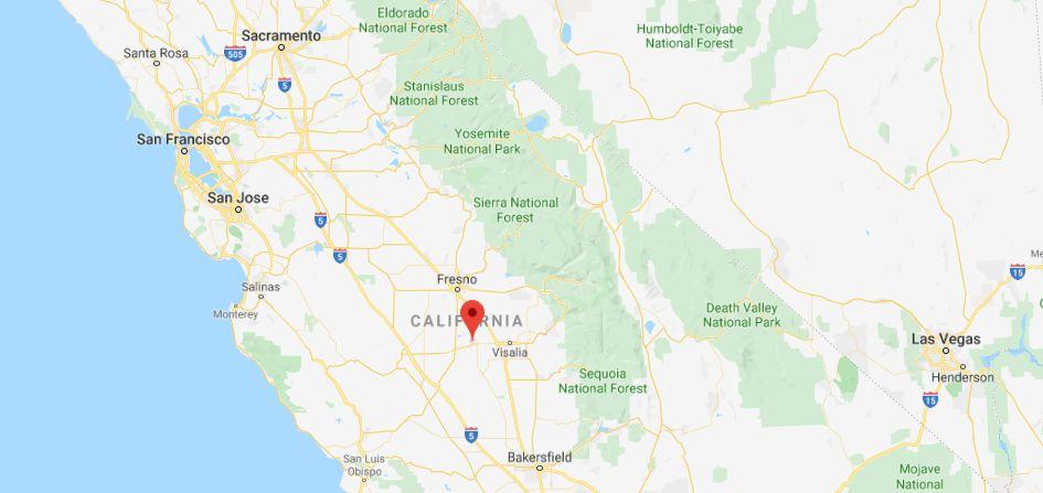 A four-month-old baby was located after he was reportedly kidnapped by a homeless man near Hanford, California, on Monday. (Google Maps)