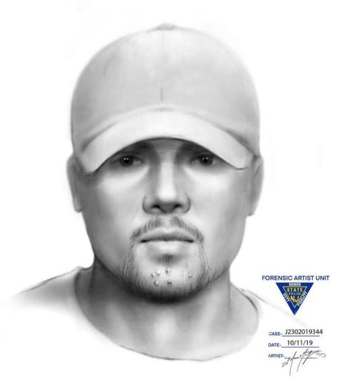 A Hispanic male was depicted in a composite sketch created from a a description given by a witness who spotted him in Bridgeton City Park in New Jersey, prosecutors said. (Cumberland County Prosecutor’s Office)