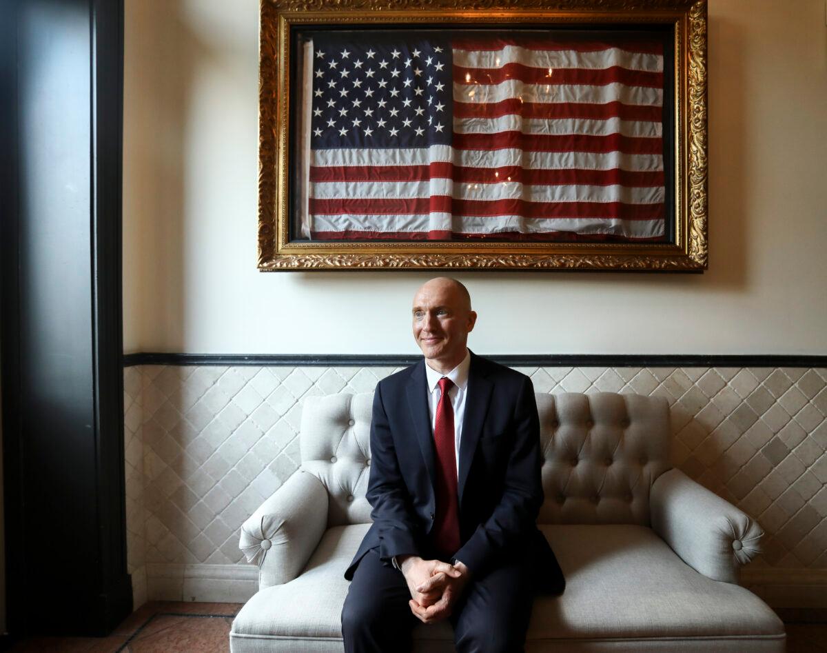  Carter Page, petroleum industry consultant and former foreign-policy adviser to Donald Trump during his 2016 presidential election campaign, in Washington, on May 28, 2019. (Samira Bouaou/The Epoch Times)
