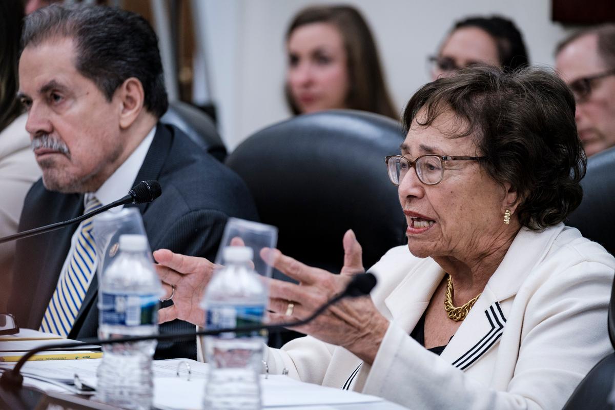 Committee Chairwoman Nita Lowey (D-N.Y.) questions Census Bureau Director Steven Dillingham, as he testifies before a House Appropriations Subcommittee about preparations for the upcoming 2020 Census on April 30, 2019. (Photo by Pete Marovich/Getty Images)