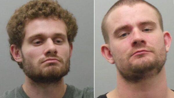 Joseph Marino, 24, (L) and Nicholas Marino, 27, are charged over the shooting of a father of four in front of his children. (St. Louis County Police Department )