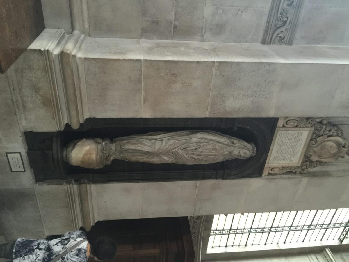 The funeral effigy of the metaphysical poet John Donne, in London's Saint Paul's Cathedral, where he was dean from 1621 until his death. (CC BY 2.0)