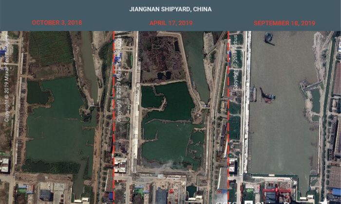 Satellite Images Reveal China’s Aircraft Carrier ‘Factory,’ Analysts Say