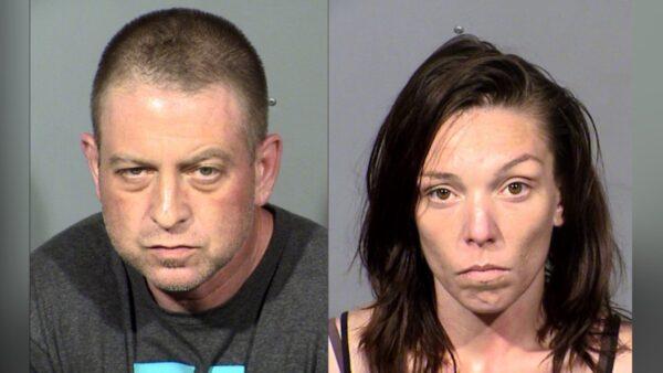 Mugshots of Christopher Prestipino and Lisa Mort. Prestipino has been charged with the murder of 24-year-old glamor model, Esmeralda Gonzalez. (Photo: Las Vegas Police Dept via KTNV)