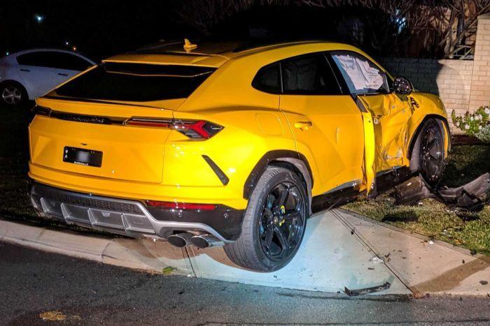 The Urus appeared to suffer significant damage (WA Police)