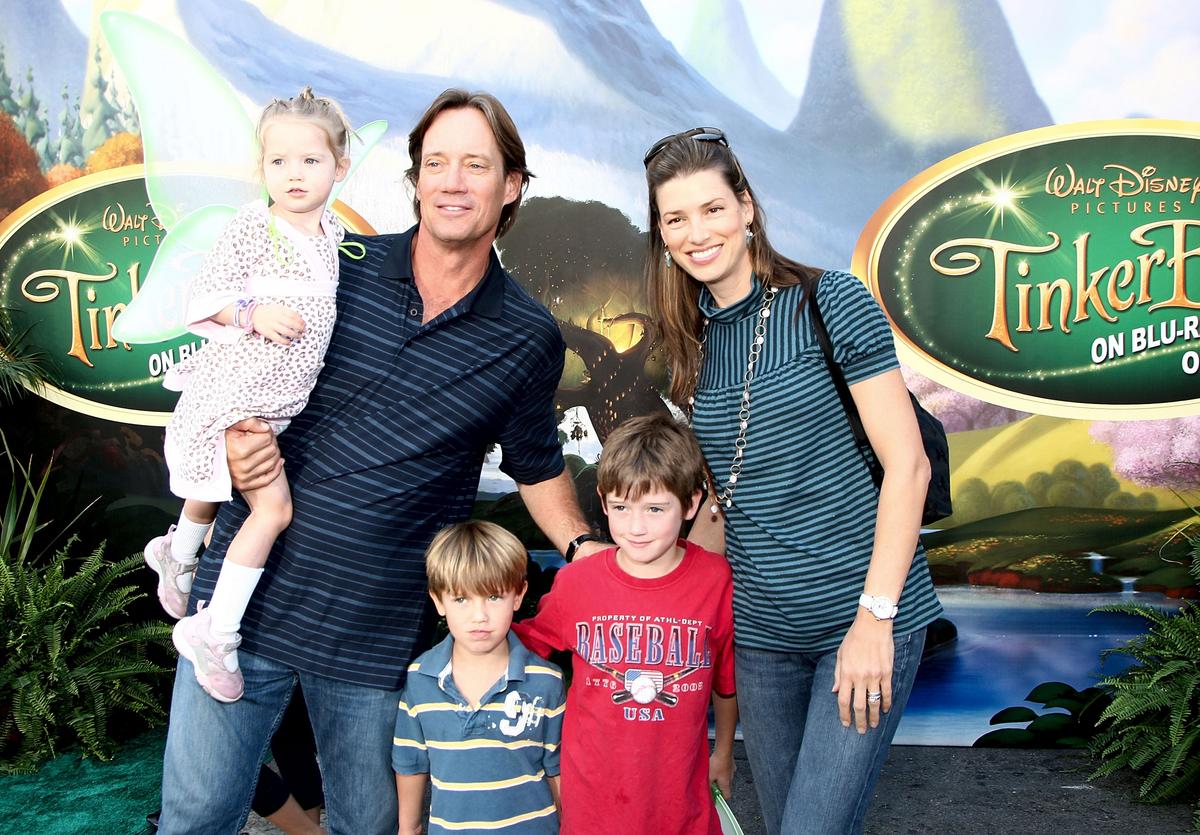 Kevin Sorbo, Sam Sorbo, and their children at the premiere of "Tinker Bell" at the El Capitan Theatre in Hollywood, Calif., on Oct. 19, 2008. (Alberto E. Rodriguez/Getty Images)
