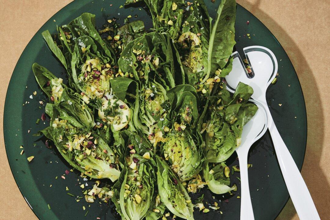 Little Gems With Garlicky Lemon and Pistachio