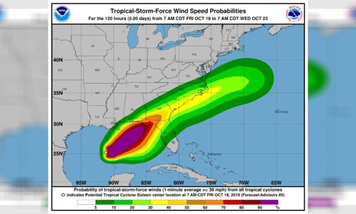 Tropical Storm Nestor Forecast to Intensify Along Gulf Coast