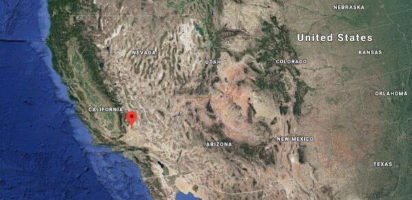 The location of Koehn Lake in California which lies near the Garlock Fault. (Google Maps)