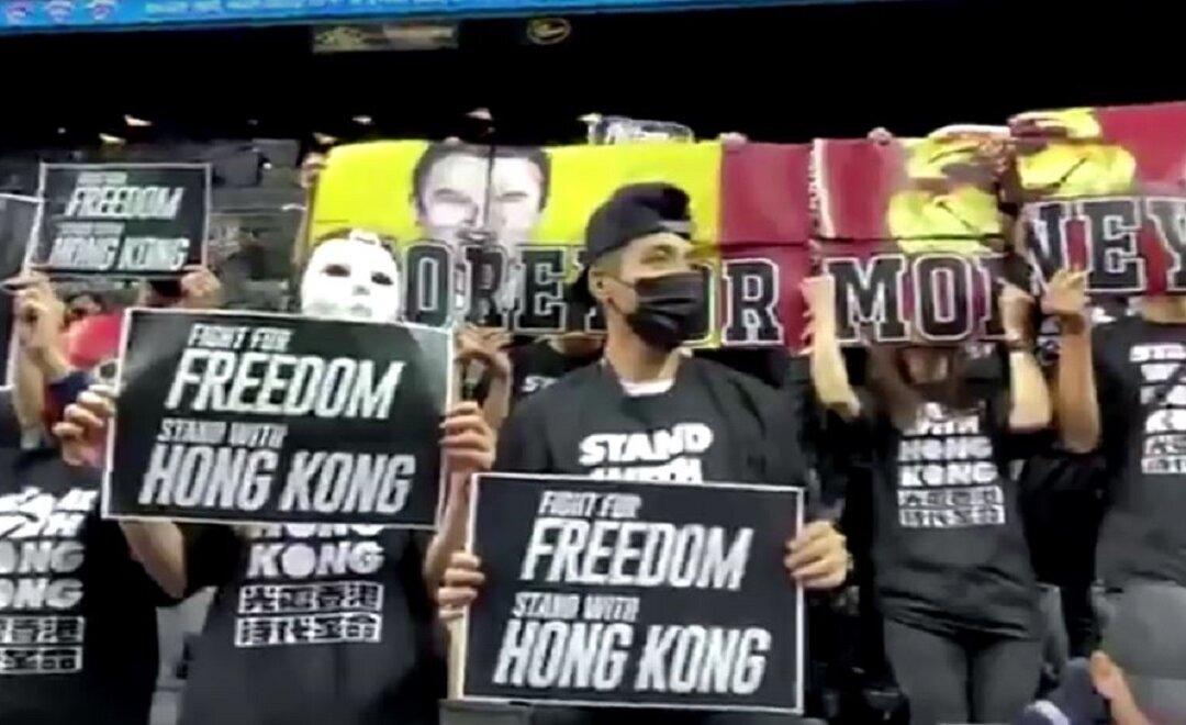 NBA Fans Wear ‘Stand With Hong Kong’ and ‘Free Tibet’ Shirts to Nets Game