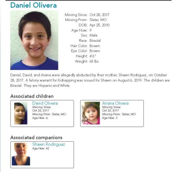 The missing children and their mother (National Center for Missing and Exploited Children)