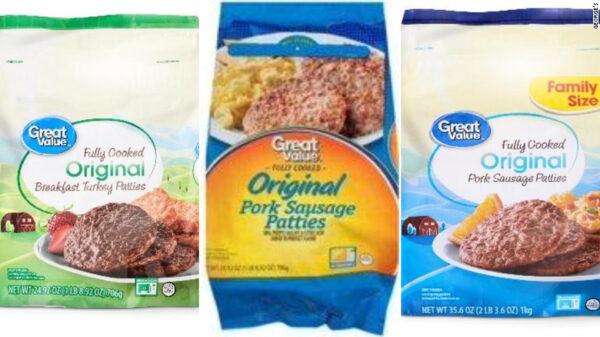 More than 6,400 pounds of a Walmart brand's frozen meat have been recalled for possible salmonella contamination. (USDA)
