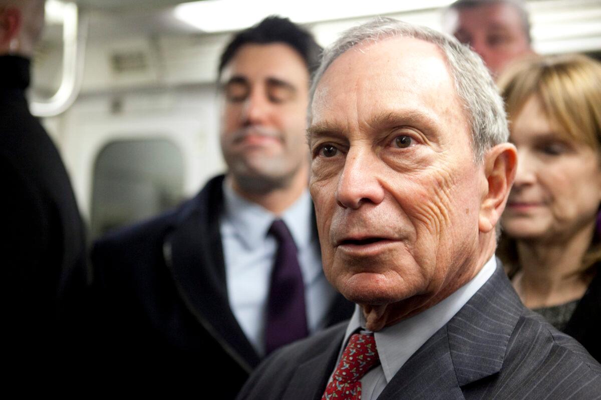 New York City Mayor Michael Bloomberg at an event on his last day in office, New York City, Dec. 31, 2013. (Samira Bouaou/The Epoch Times)