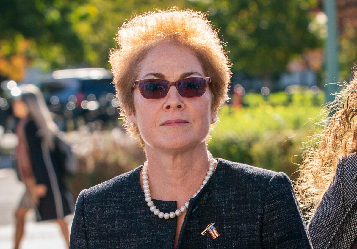 Former U.S. ambassador to Ukraine Marie Yovanovitch, arrives on Capitol Hill, Oct. 11, 2019, in Washington to testify before congressional lawmakers as part of the House impeachment inquiry into President Donald Trump. (AP Photo/J. Scott Applewhite)