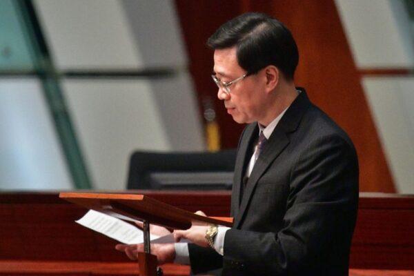 Hong Kong Secretary for Security John Lee at the Legislative Council complex in Hong Kong on Oct. 23, 2019. (Anthony Wallace/AFP via Getty Images)