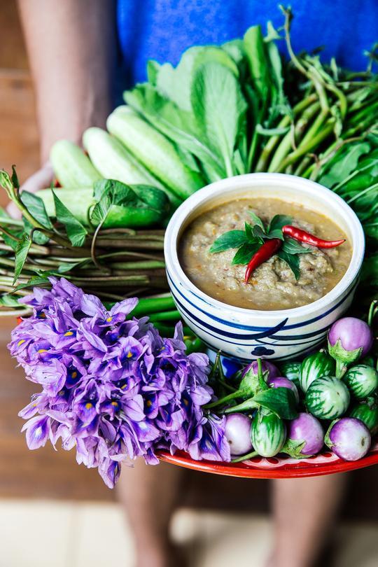 Teuk kreung, a fish and prahok-based sauce served with plenty of fresh, crunchy vegetables for dipping. (Nataly Lee)