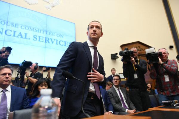 Facebook Chairman and CEO Mark Zuckerberg testifies at a House Financial Services Committee hearing in Washington on Oct. 23, 2019. (Erin Scott/Reuters)