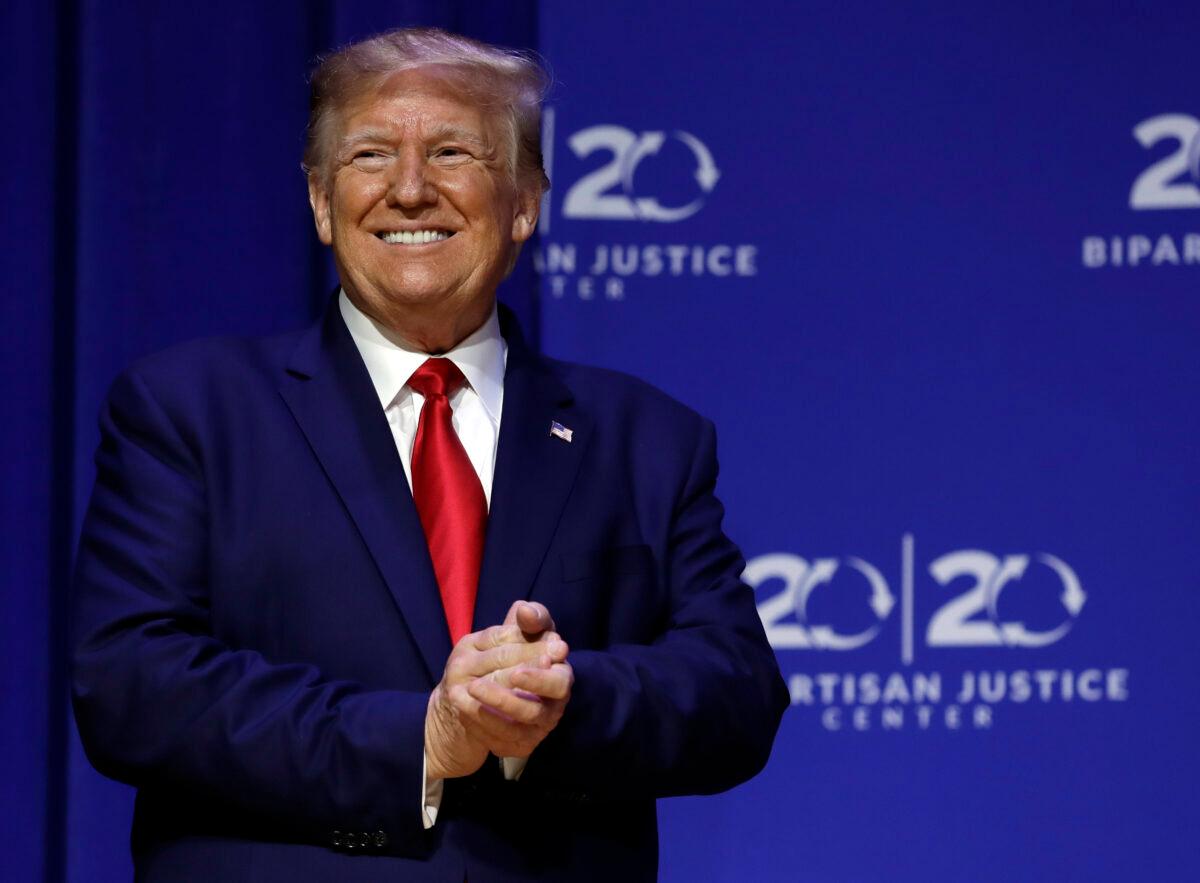 President Donald Trump arrives to speak to the 2019 Second Step Presidential Justice Forum at Benedict College in Columbia, S.C. on Oct. 25, 2019. (Evan Vucci/AP Photo)