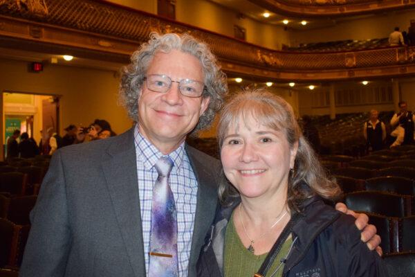 Tom and Muriel Prentiss enjoyed Shen Yun Symphony Orchestra's concert at the Boston Symphony Hall on Oct. 25, 2019. (Catherine Yang/The Epoch Times)