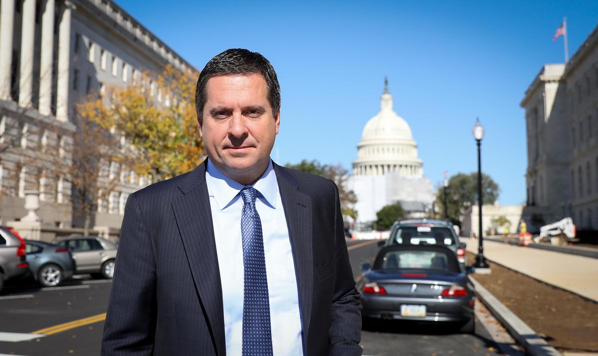 Rep. Devin Nunes (R-Calif.), ranking member of the House Intelligence Committee, in Washington on Oct. 28, 2019. (Samira Bouaou/The Epoch Times)