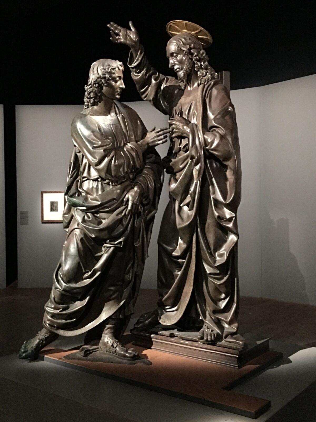 “Christ and St. Thomas,” 1467–1483, by Andrea del Verrocchio. Bronze. Church and Museum of Orsanmichele, Florence, Italy. (David Vives/The Epoch Times)